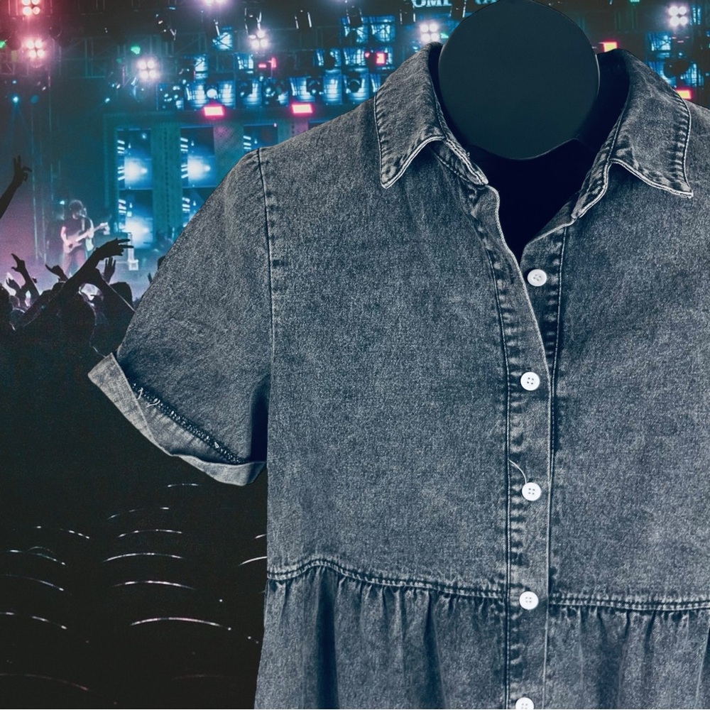 Vintage Denim Dress - Size Large - Picture 6 of 11
